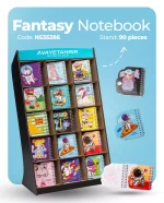یادداشت فانتزی مدل دار جلد گلاسه - NS 35286